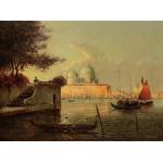 Bazilica Sf. Marcu vazută din lagună venețiană - Antoine Bouvard