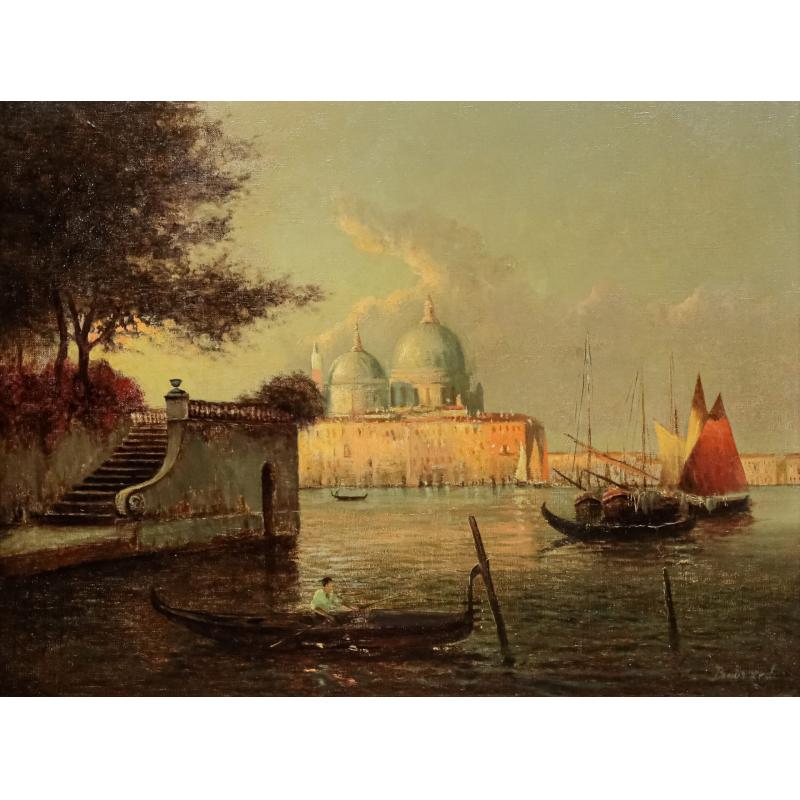 Bazilica Sf. Marcu vazută din lagună venețiană - Antoine Bouvard