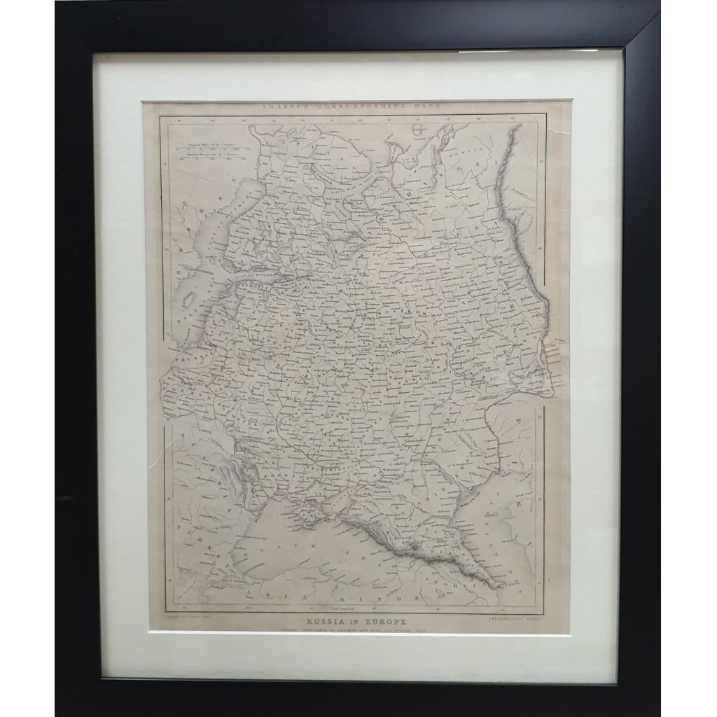 Hartă veche - Rusia in Europa - imagine 2