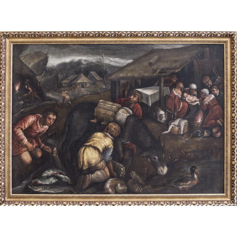 Peisaj de iarnă - dupa Jacopo Bassano (sec 17 )