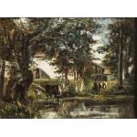 Peisaj cu vaci lânga lac - Andres Cortes