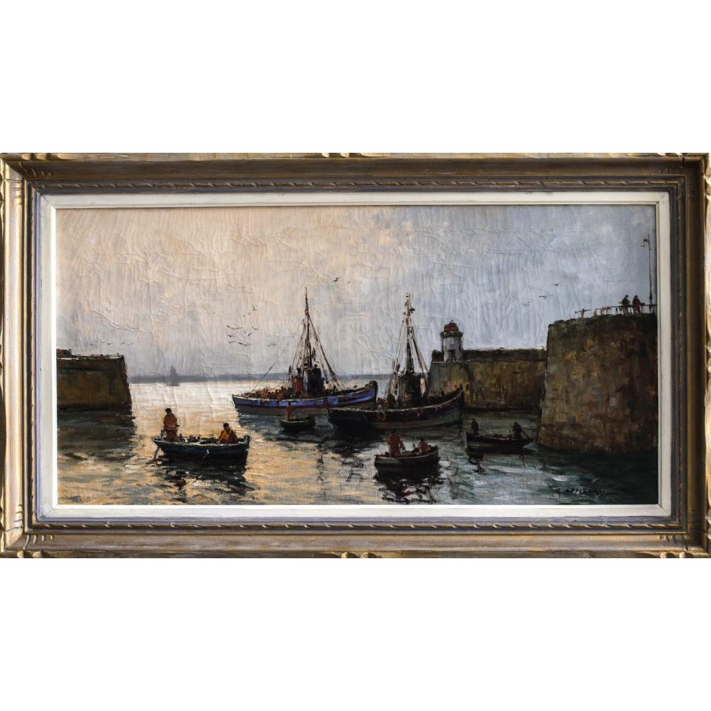 Bărci de pescuit în port - Gabriel Deschamps - imagine 2