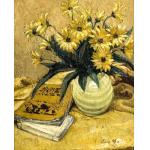Natură statică cu flori si cărti - Eugene Nys