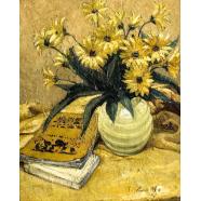 Natură statică cu flori si cărti - Eugene Nys