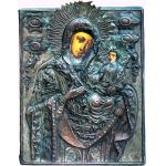 Icoană Maica Domnului cu Pruncul - eboșă sec 19-20