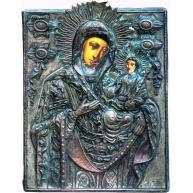 Icoană Maica Domnului cu Pruncul - eboșă sec 19-20