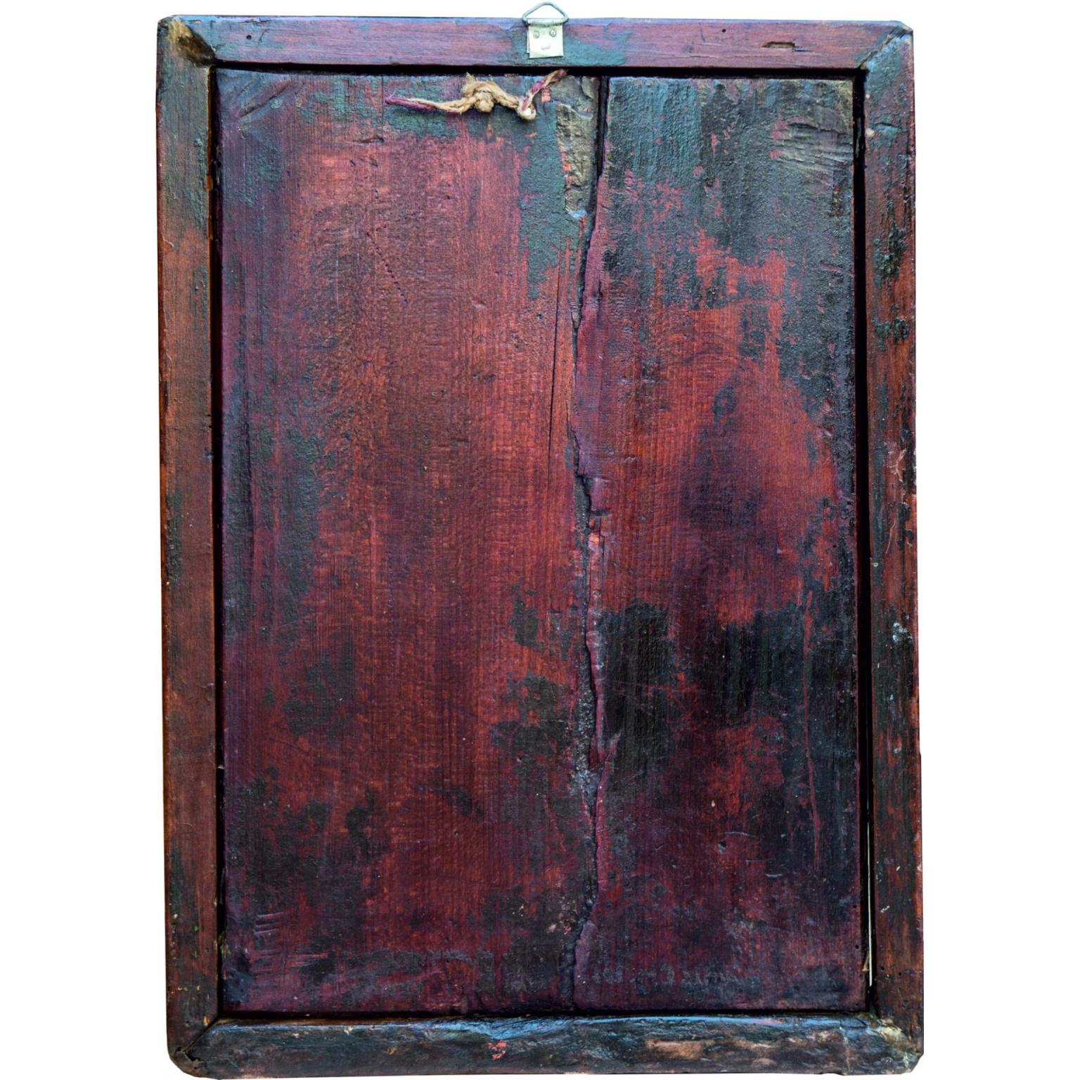 Icoană Maica Domnului cu Pruncul - prăznicar sec 19 - imagine 2