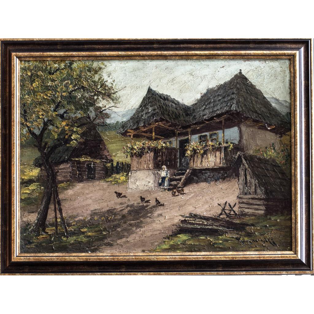 Peisaj rural- Pictor Neidentificat - imagine 2