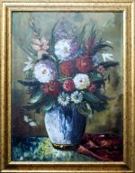 Vază cu flori - Pictor neidentificat - imagine 2