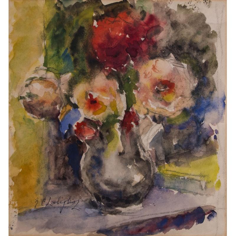 Vază cu flori - Ecaterina Cristescu Delighioz