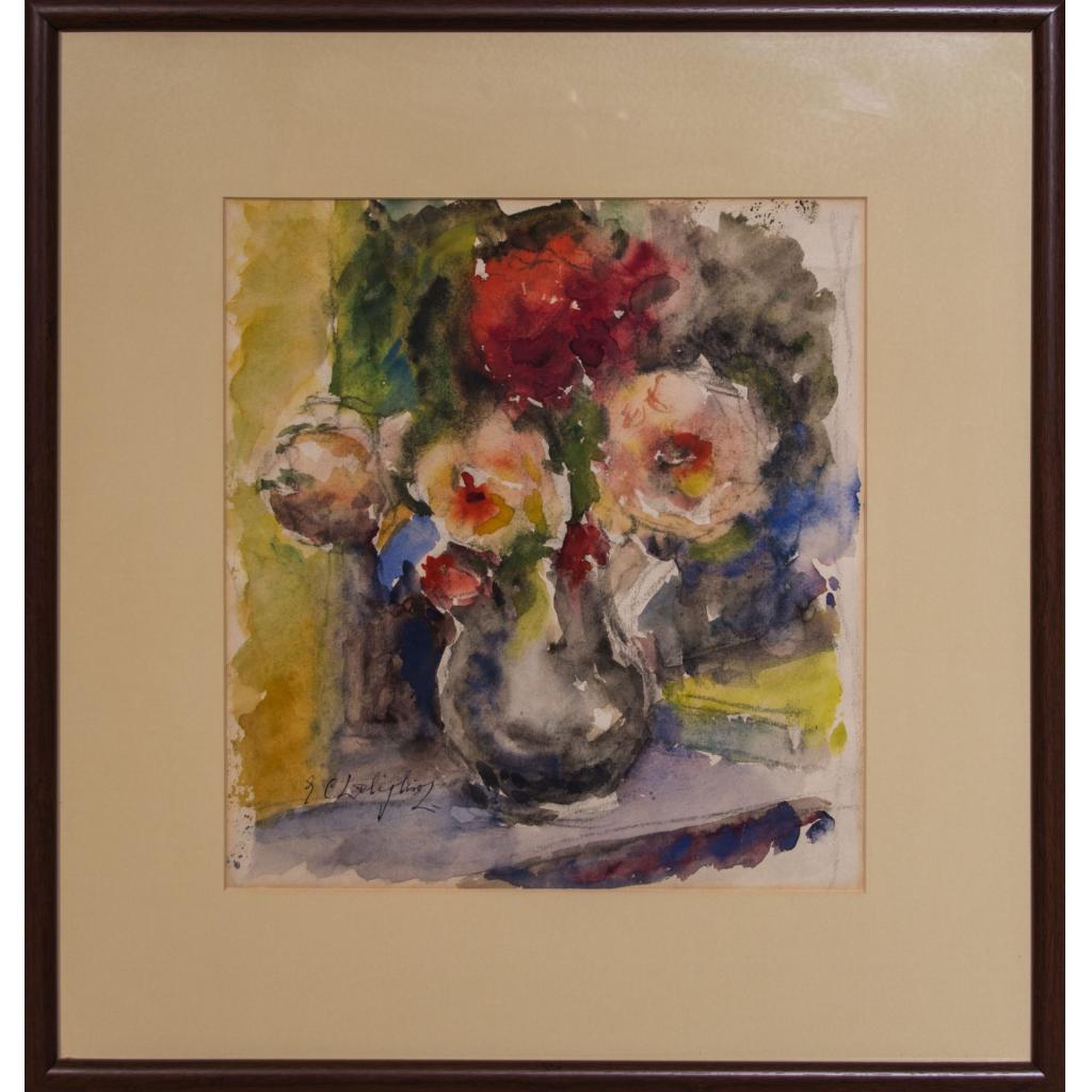 Vază cu flori - Ecaterina Cristescu Delighioz