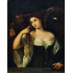 Femeia cu oglindă - după Tiziano Vecellio