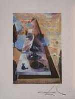 Chipul Afroditei din Knidos într-un peisaj - Salvador Dali