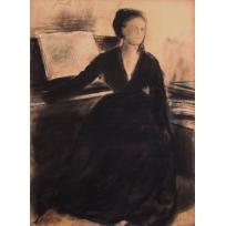 Doamna Camus în fața pianului - Edgar Degas