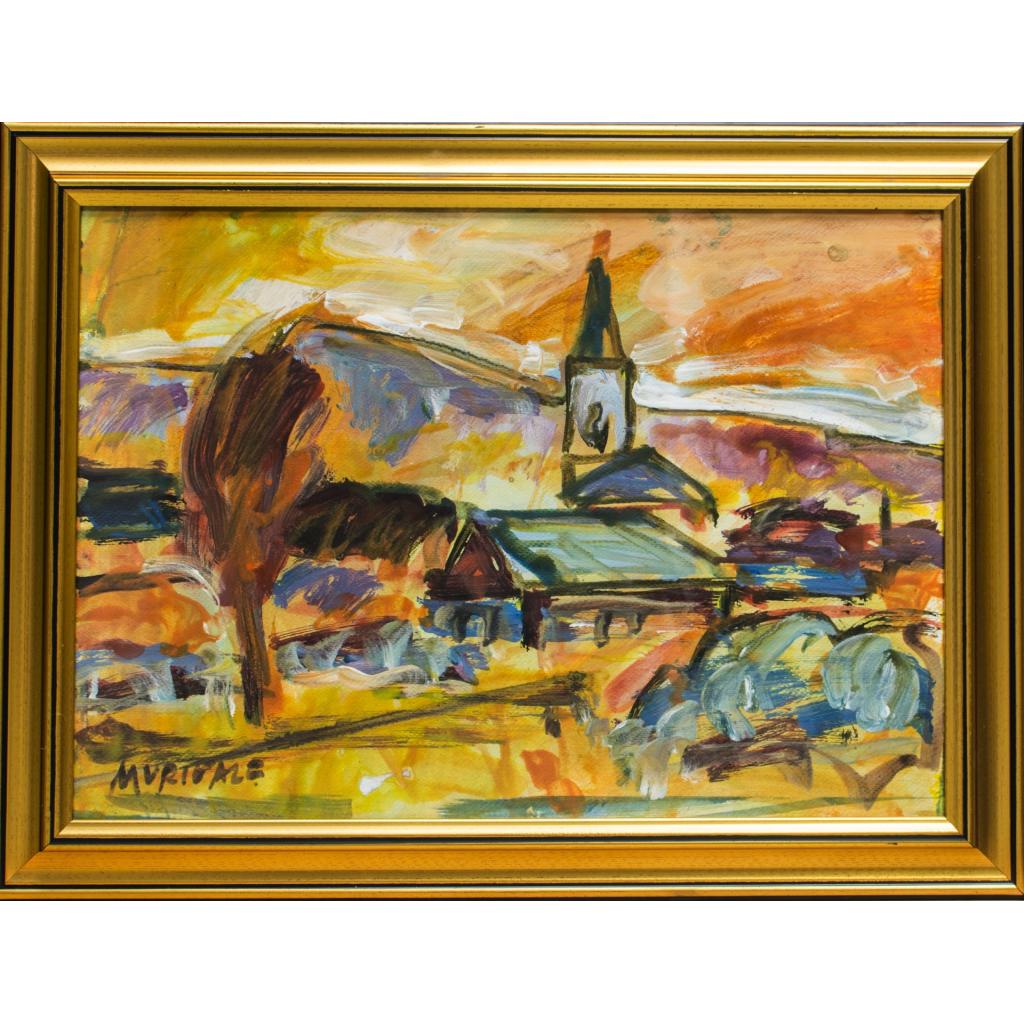 Peisaj cu mănăstire - Vasile Muresan Murivale