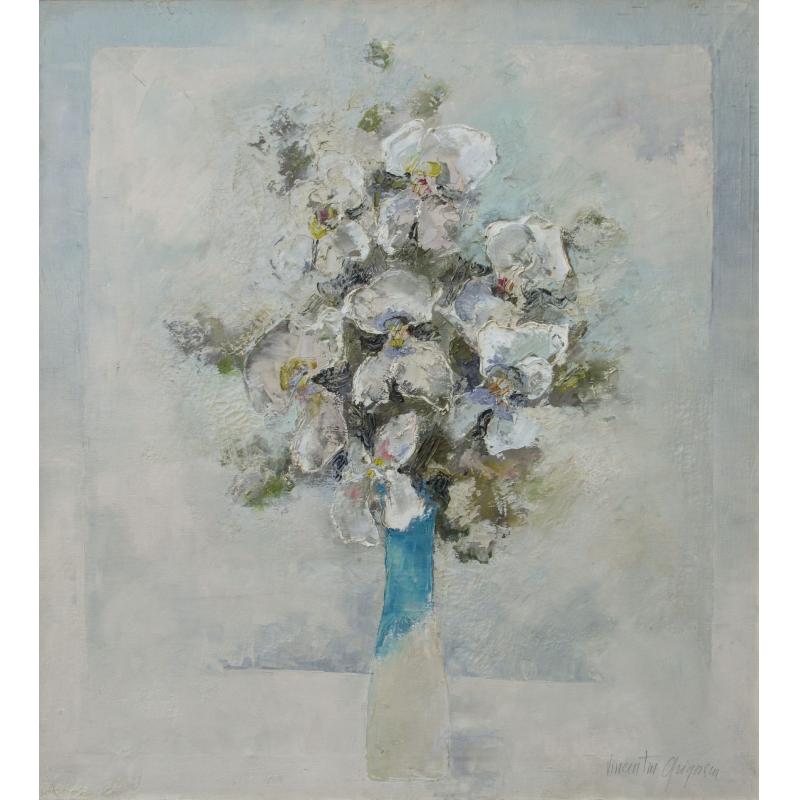 Vas cu flori albe - Vincențiu Grigorescu