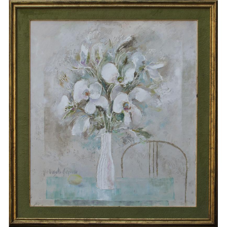 Vas cu flori în terasă - Vincențiu Grigorescu