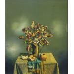 Flori pe fond verde - Zamfir Dumitrescu