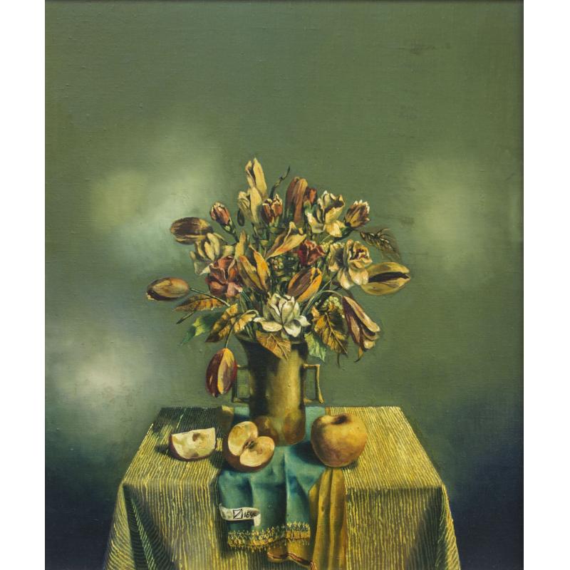 Flori pe fond verde - Zamfir Dumitrescu