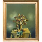 Flori pe fond verde - Zamfir Dumitrescu