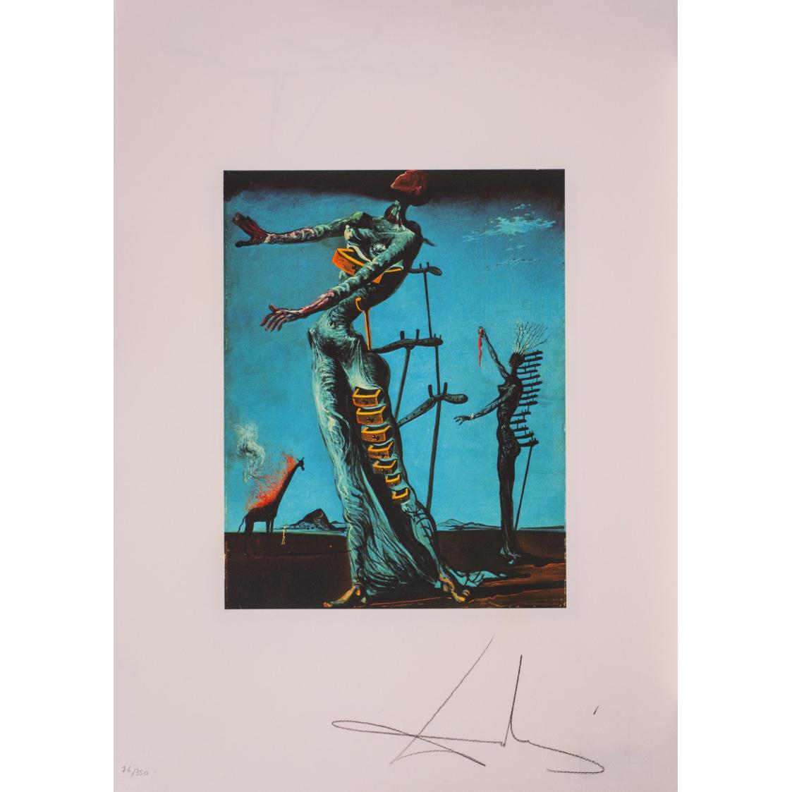 Girafă în flăcări - Salvador Dali