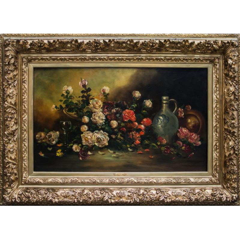 Natură statică cu flori - Eugene Henri Cauchois