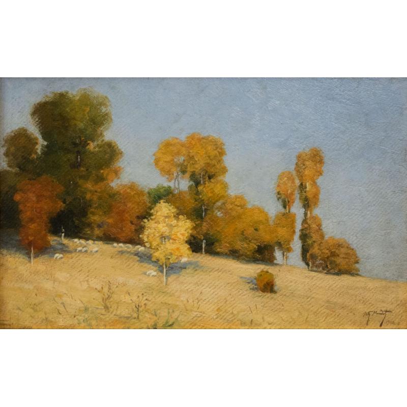 Peisaj cu turma de oi - Arthur Mendel