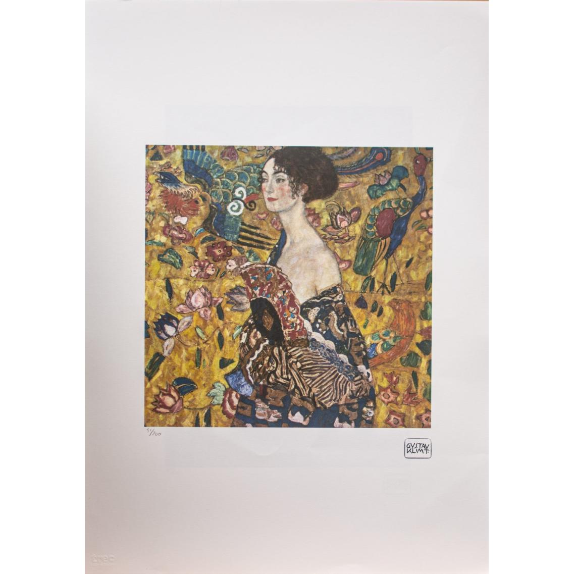 Lady with a Fan - Gustav Klimt