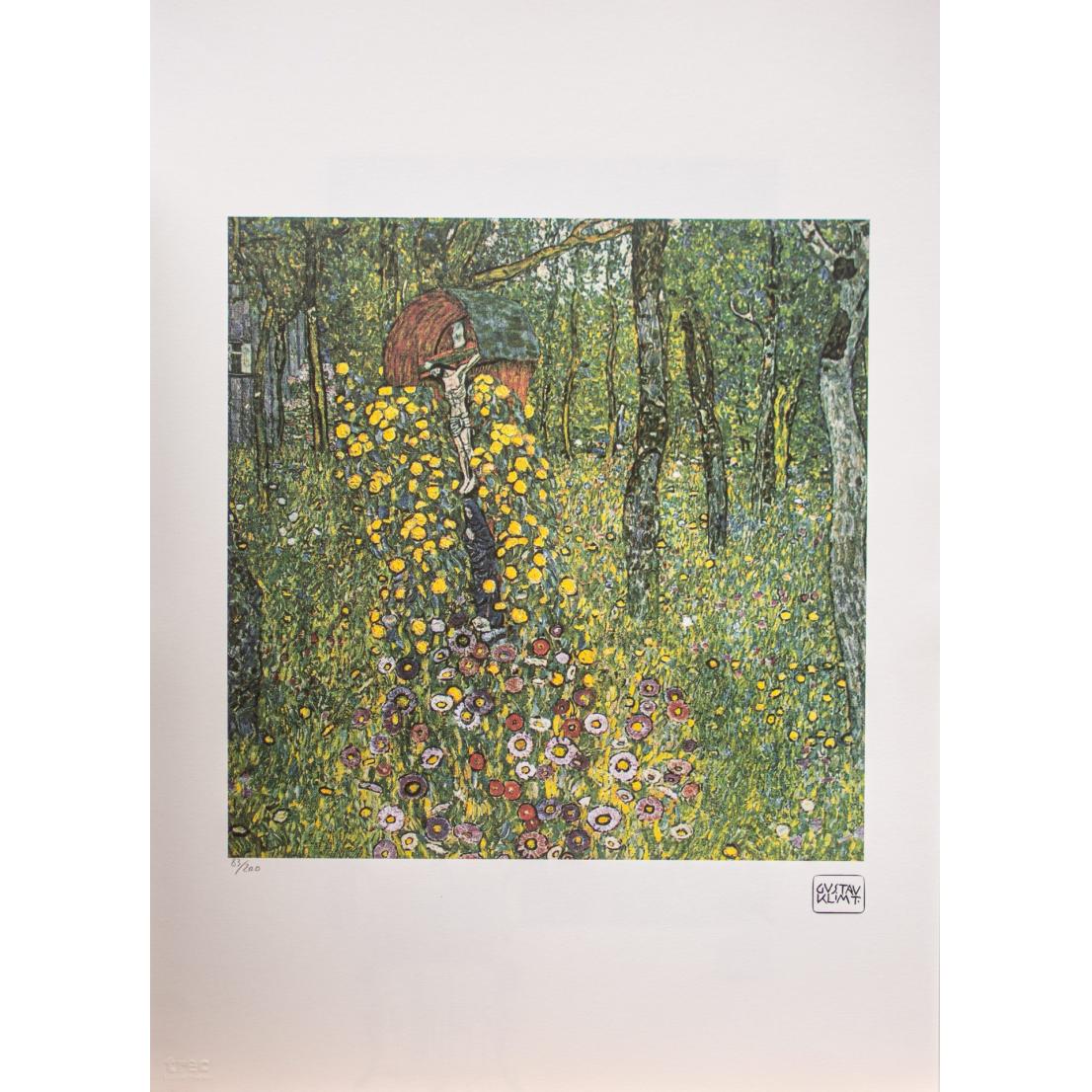 Farm Garden with Crucifix - Gustav Klimt