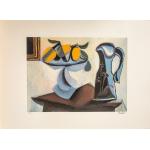 Natură statică cu fructieră și carafă - Pablo Picasso