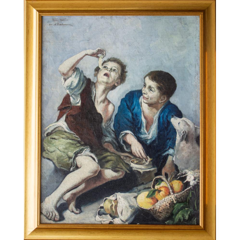 Copii mâncând plăcinte - Nicolae Furduescu