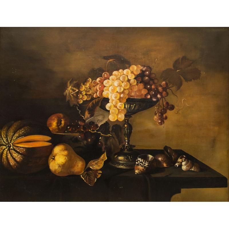 Natură moartă cu fructe și cochilii