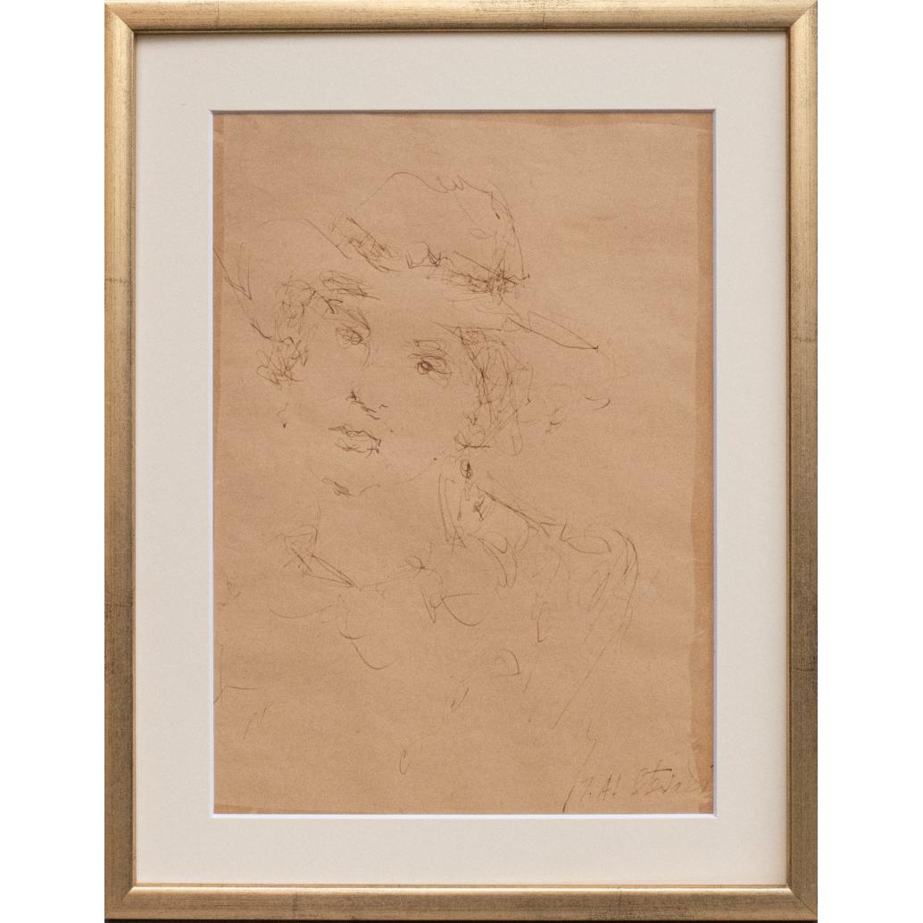 Portret femeie cu pălărie - Jean Alexandru Steriadi