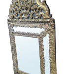 Oglindă din lemn și alamă secol XIX