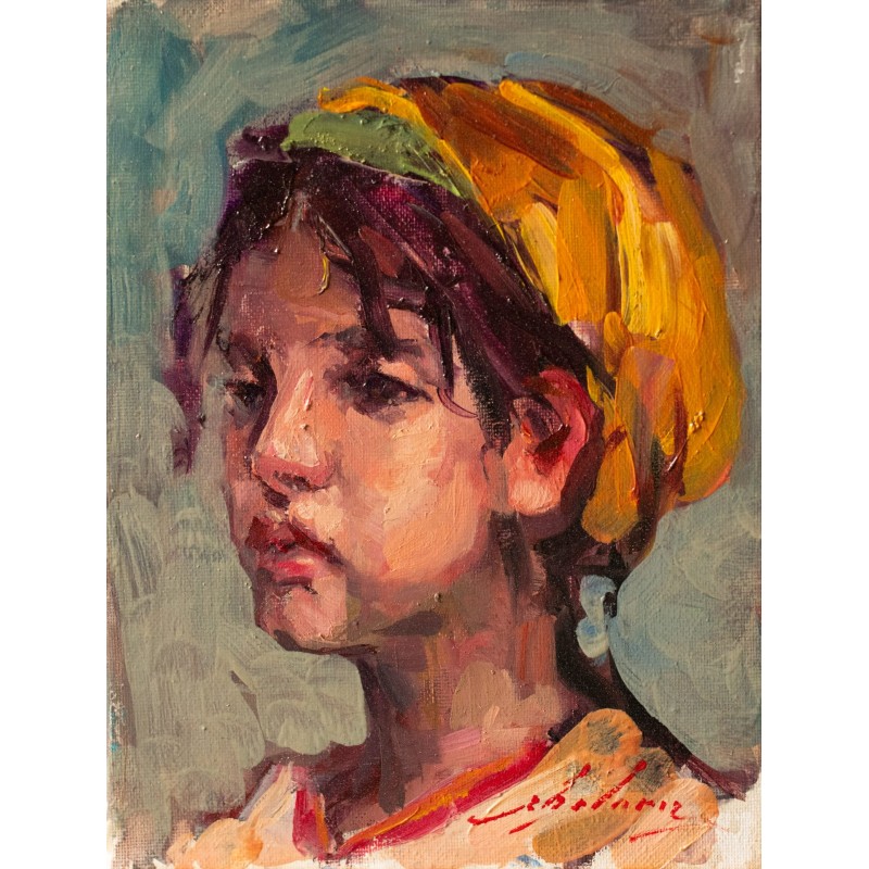 Tânără cu basma galbenă - Tiberiu Chelaru