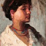 Tânără cu colier albastru - Tiberiu Chelaru