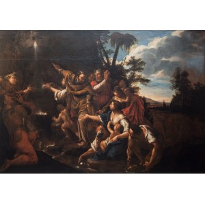 Moise scoțând apă din stâncă