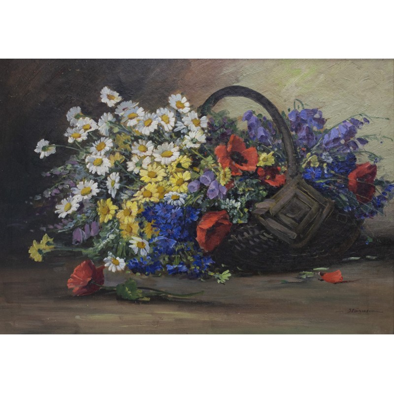 Coș cu flori de câmp - Elena Muller Stăncescu